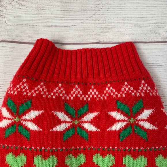Wag A Tude Dog Christmas Holiday Knit Sweater Pull On Full Arms Size Medium - Picture 4 of 12